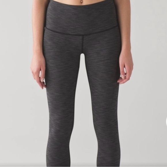 Lululemon Wonder Under Full On Luxtreme Full Lngth Leggings Sz 4 Heathered Black - Picture 1 of 12